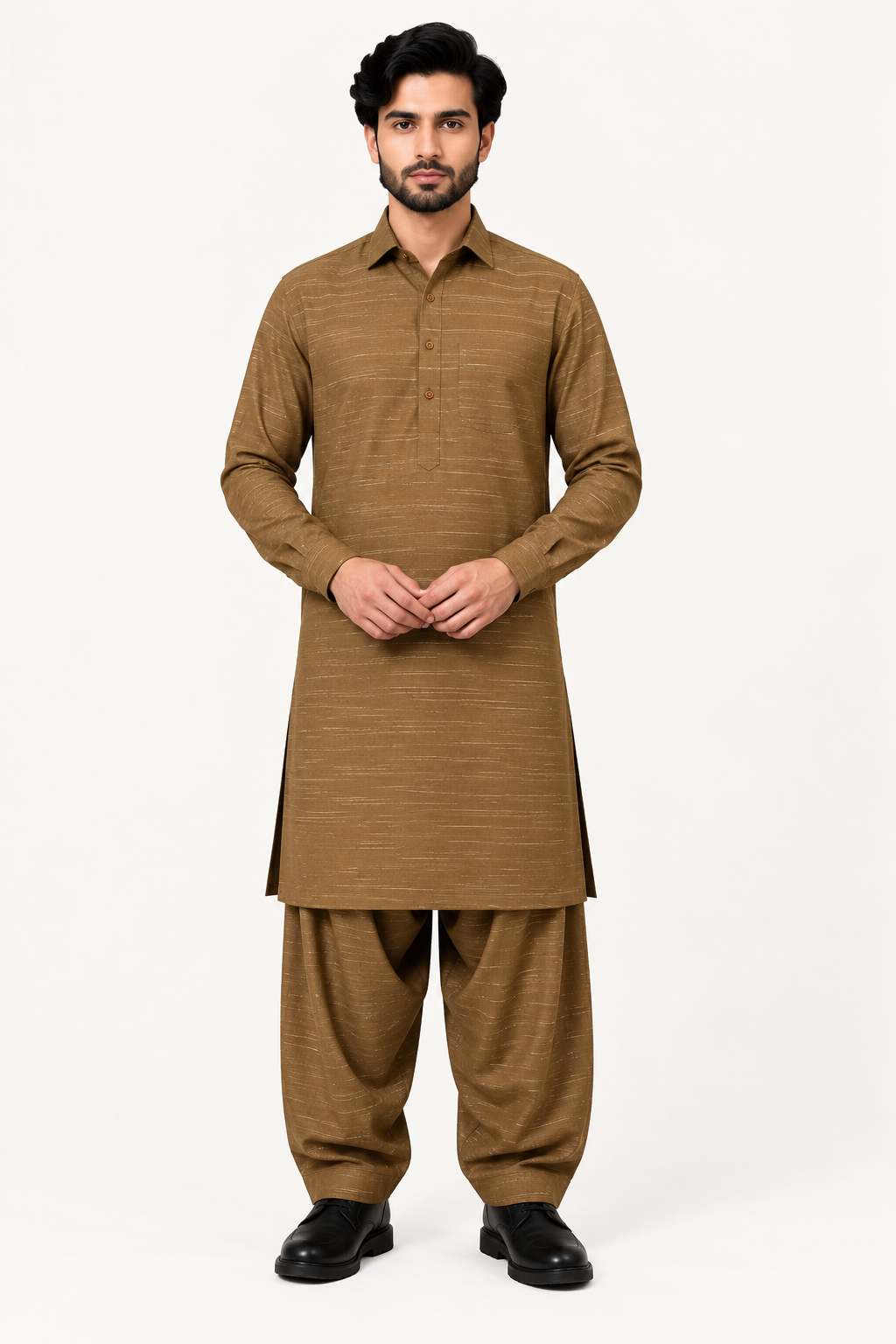 Khamta Khadi - Rustic Texture (Camel)