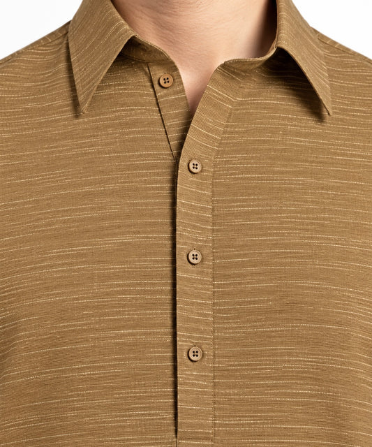 Khamta Khadi - Rustic Texture (Camel)