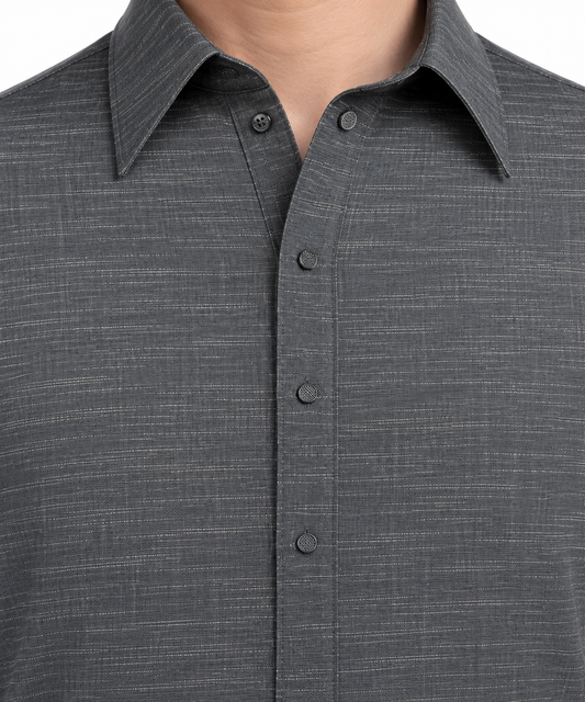 Khamta Khadi - Rustic Texture (Charcoal)