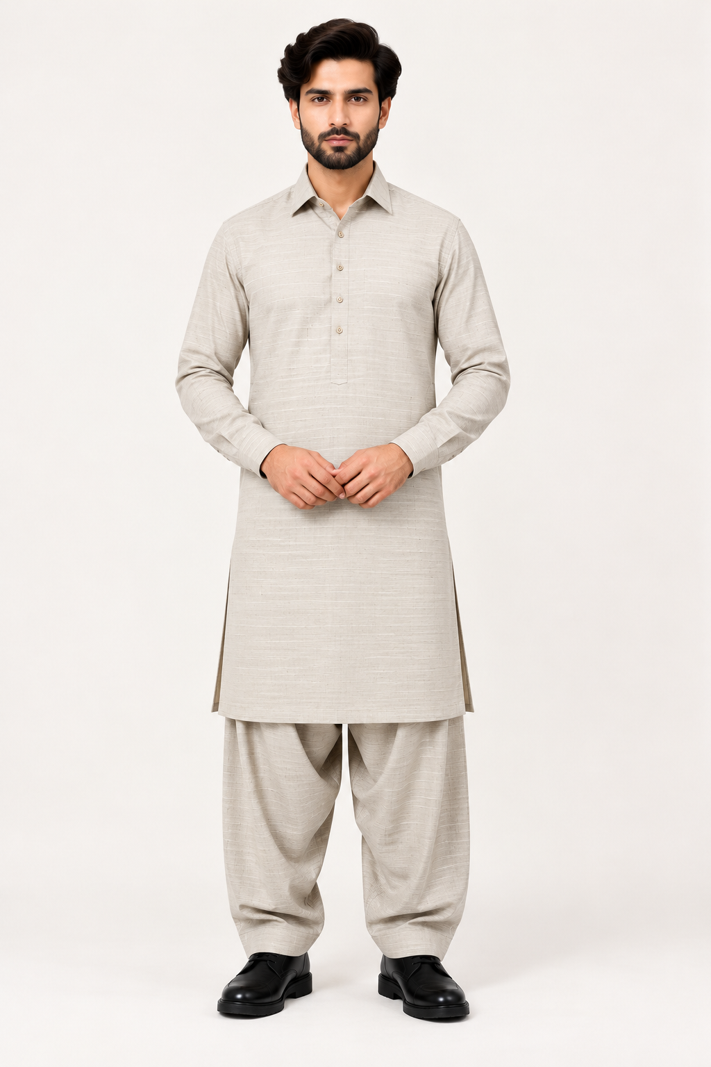 Khamta Khadi - Rustic Texture (Off White )